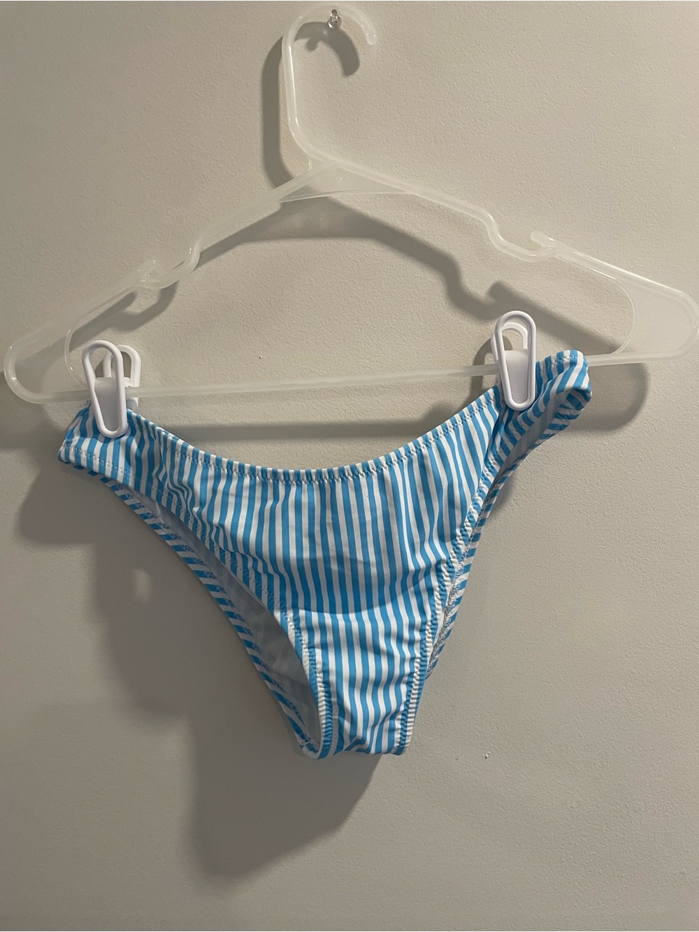 SHEIN Blue and White Striped Bikini Bottom